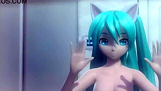 Hatsune Miku Nude Cat Costume Full Ass Tits!