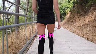 Crazy Squirting Outdoor Public Masturbation Orgasm!