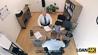 i can't believe mina k's doing filthy office sex for that loan