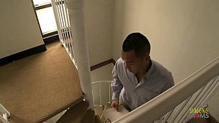 blonde milf boss demands orgasm from employee's reverse cowgirl on big cock piercing tits