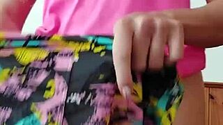 argentinian milf latina strips from casual clothes to gym lingerie showing big ass and natural tits