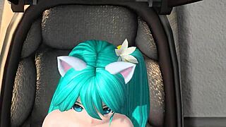 Hatsune Miku Nude Cat Costume Full Ass Tits!