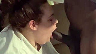 bamvisions young slut slurps big black cock for sloppy facial cumshot