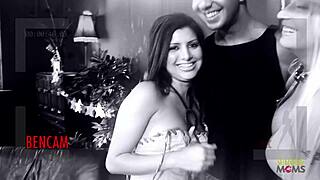 busty milf and brunette friend take two cocks thrusting deep inside pussies