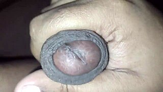 Tied Foreskin Peehole Stretched Rod Inserted Deep In Dick Tip