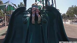 Curvy teen juicy ass bounces wildly on monster cock