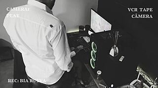hidden cam caught boss massaging me... will his wife find out now?