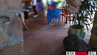 Cuck Couple Picks Up Black Waiter for Outdoor Wife Doggystyle Pounding