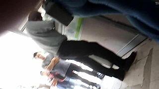 leggings hug curves hinting at tempting hidden delights beneath