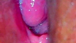 hubby fingers wife's juicy hairy indian pussy up close for creampie