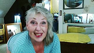 Dawnskye1962 Struts In Pretty Pink Panties Then Fingers Hairy Pussy To Orgasm