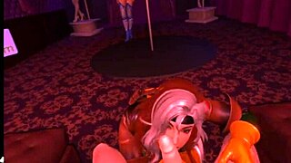 Rogue cosplay bunny takes care of your cock in vr game purple dream