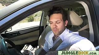 skinny ebony jada doll picked up outdoors for wet pussy pounding