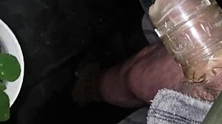 m4rkus77 fills his fleshlight handsfree outdoors breeding cum everywhere for voyeurs