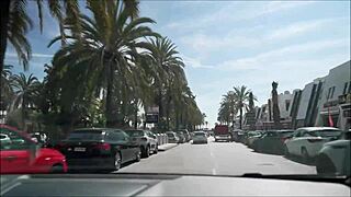 denise klarskov flashes publicly on malaga spain trip