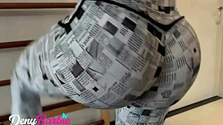 Trainer bangs bride's huge ass in gym bathroom fitness fetish fun