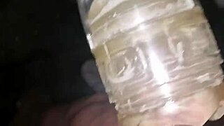 m4rkus77 fills his fleshlight handsfree outdoors breeding cum everywhere for voyeurs