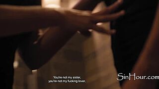 Hey aunt, your big tits haunt me at the cinema threesome