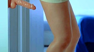 College teens in dresses sneak dildo orgasms