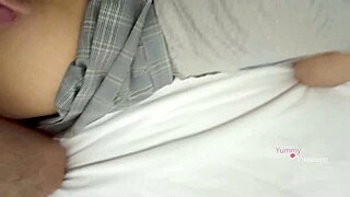 stepsis in school uniform rides stepbro hard during visit