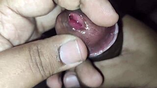 Tied Foreskin Peehole Stretched Rod Inserted Deep In Dick Tip