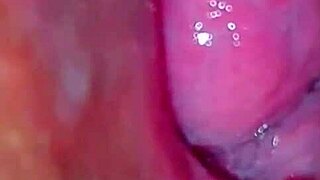 hubby fingers wife's juicy hairy indian pussy up close for creampie