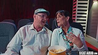 i'm athena faris moanin so hard ridin my boyfriend's cock in the cinema durin movie