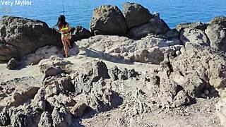 whoa very myller that italian tourist's big tits bounce while her ass gets wrecked public ocean pov cumshot gaping 4k