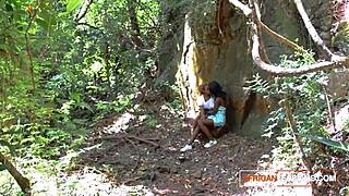 Ebonies in dorm tempt each other with clit licks and rough pussy grinding