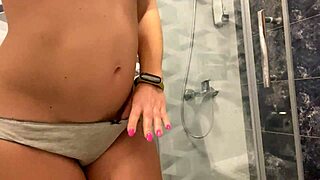 close-up hairy pussy gape with pee and farts