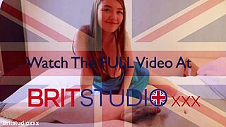 shy british teen next door sucks fan cock and gulps hot cum