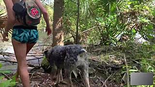 Specific athletic blonde gives moaning pov blowjob then fucked outdoors in florida swamps