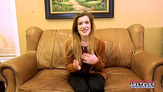 Conversational adorable redhead keaton shaves pussy rims and sucks to swallow cum pov