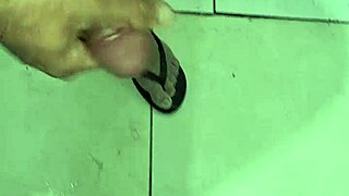 kleber strokes his brazilian cock hard before explosive creampie solo blast...