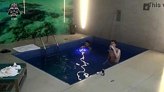 bareback threesome friends suck big cocks poolside motel part 3