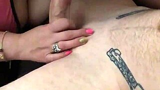 mama milks uncut cock with fat lactating tits