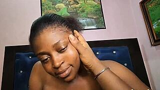 Her big sexy tits cum-covered as she sucks and strokes my throbbing dick