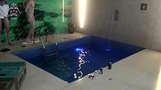 bareback threesome friends suck big cocks poolside motel part 3