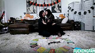 family halloween turns wicked as they conjure up steamy 18+ sex spells next door