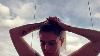 tattooed slut, your see-through top shows hard nipples... horny much??