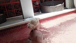 i bent my fat latina cousin over poolside for bareback pounding