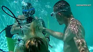 cruz's underwater pool blowjobs make hungarian teen cum everywhere