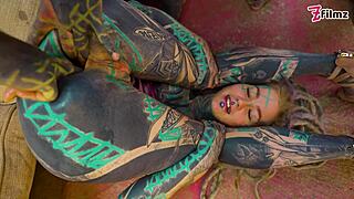 tattooed dreadhead teen rides monster cock ass to mouth