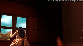 Tifa sneaks big cock behind cloud