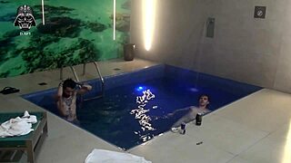 bareback threesome friends suck big cocks poolside motel part 3