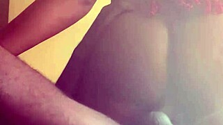 Amateur Couple's Chair Ride Bounce Drives Him Wild