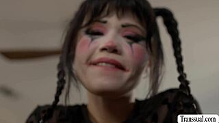 Slut Clown Begs Ts Roommate Pound Her Shemale Cock Hard