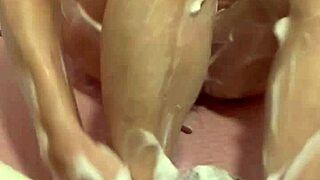 Japanese Wife's Sexy Bath Teases Cute Tits And Boobs In Bathroom