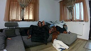 wanna jerk to this curvy milf's ass worship in cozy jackets?