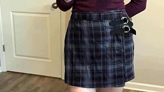 Young Skinny Teen Cums Hard on Giant Dildo